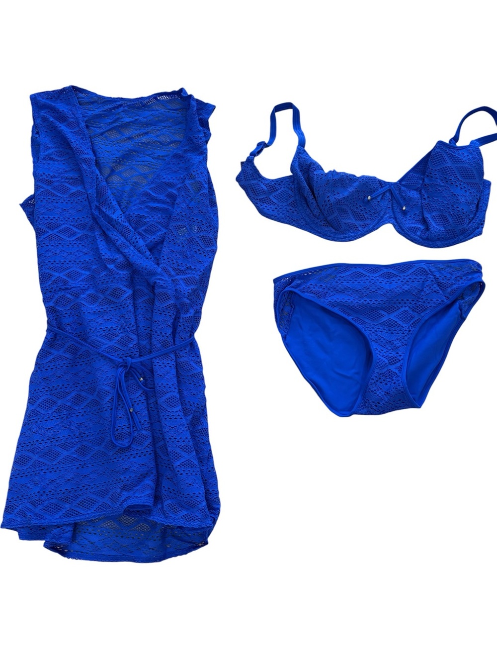 Freya Cobalt Blue Crochet Beach Cover-Up